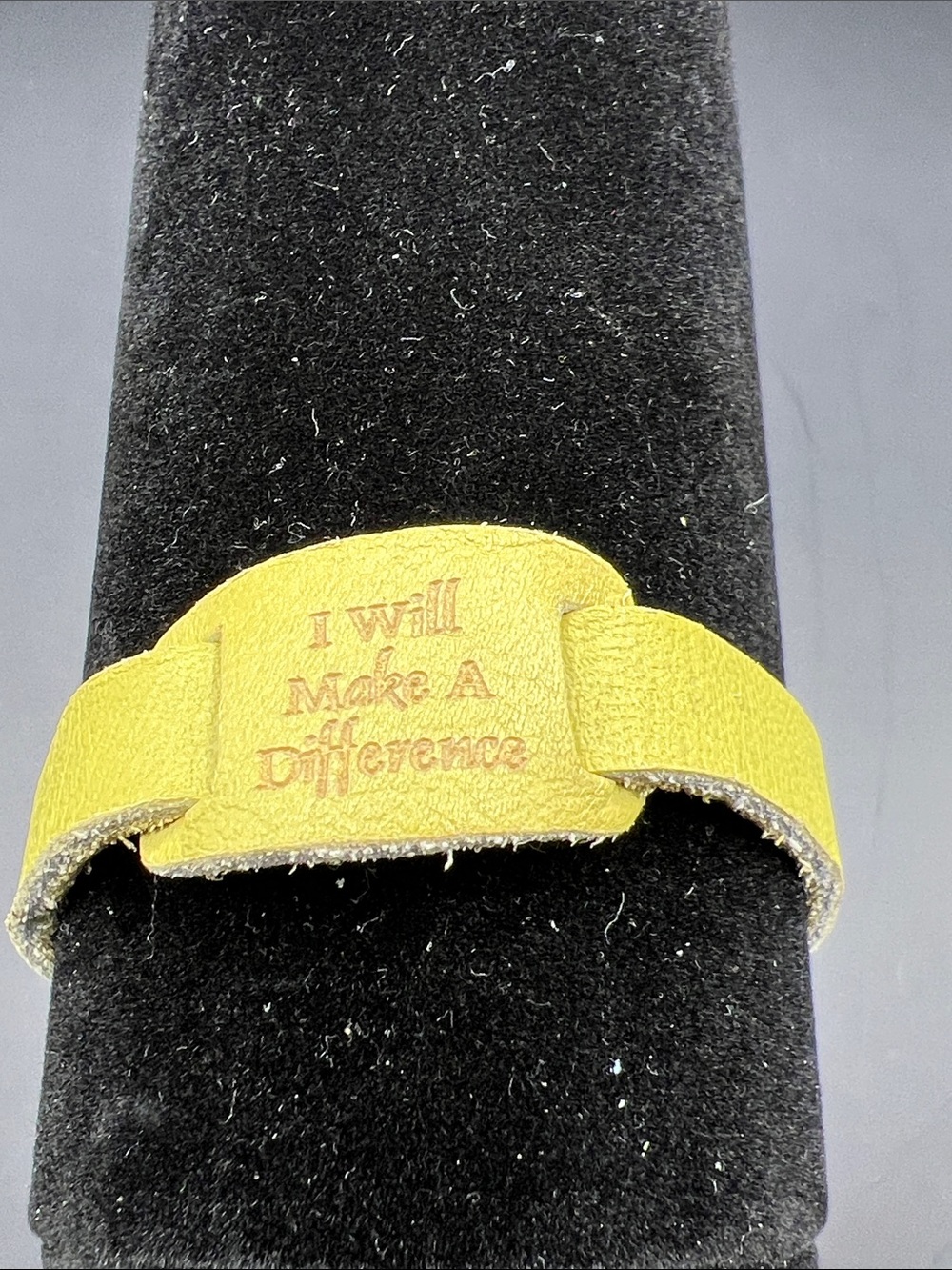 Leather Inspirational Bracelet – I Will Make A Difference